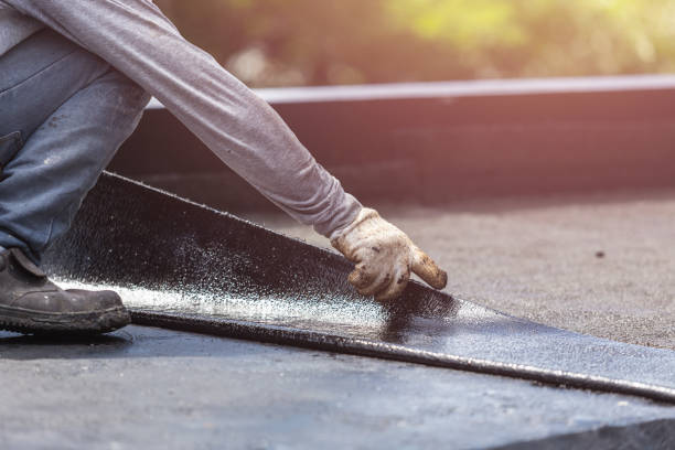 Professional Exterior Waterproofing technician working in Stanton, MI